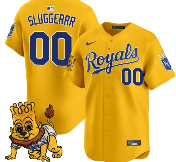 Sluggerrr Jersey 00 Kansas City Royals Sluggerrr Patch Vapor Premier Limited Stitched