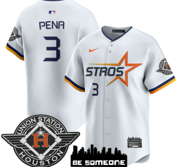 Jeremy Pena Jersey 3 Houston Astros 2025 City Connect Vapor Premier Limited Stitched White