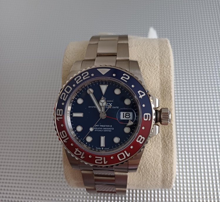 Rolex Gmt-master Ii Neu 126719 Blro 18k Wei Gold Lc 100
