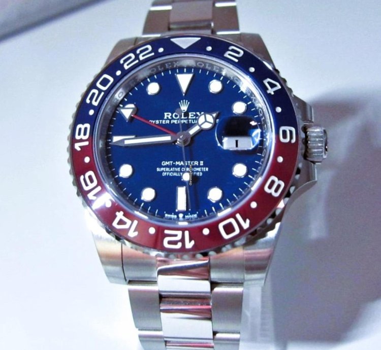Rolex Gmt-master Ii Neu 126719 Blro 18k Wei Gold Lc 100