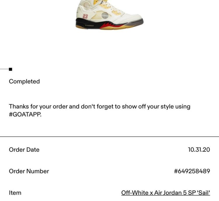 Off-white Air Jordan 5 Sp Sail