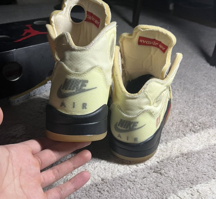Off-white Air Jordan 5 Sp Sail Fire Red Vnds
