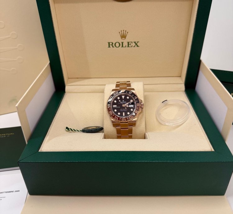 Rolex Gmt-master Ii New 2022 Rootbeer Full Rose Gold