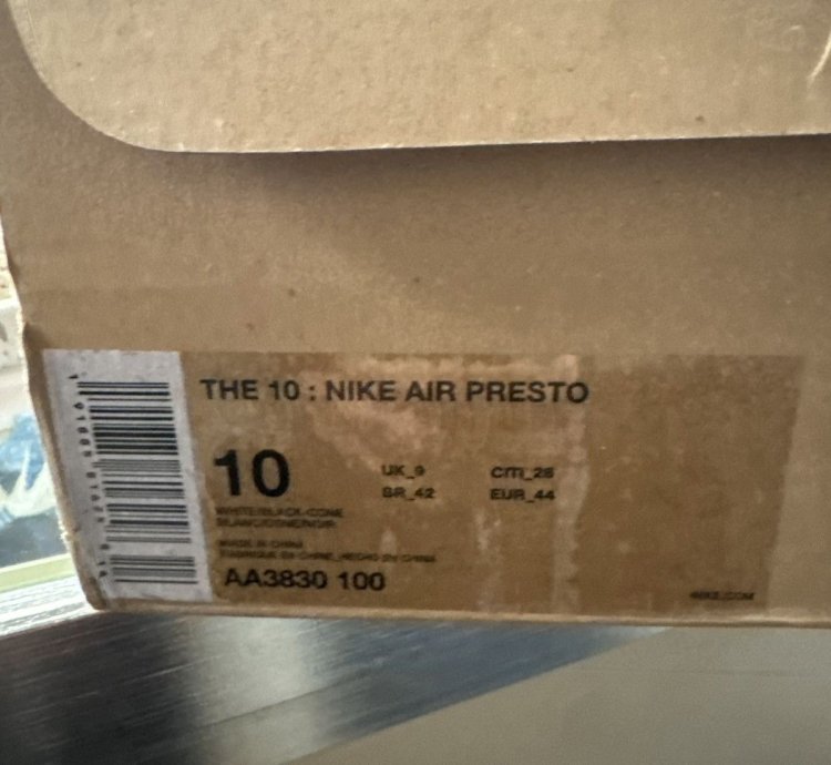 Off-white Air Presto White Size 10 Aa3830-100 Used