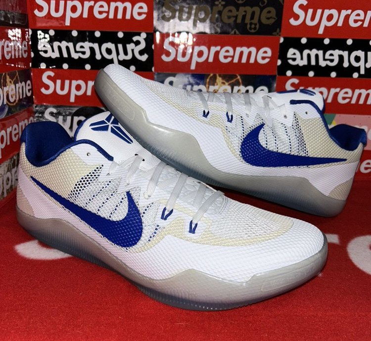 Nike Kobe 11 Xi Tb White Blue Size 17 5 856485-140 New
