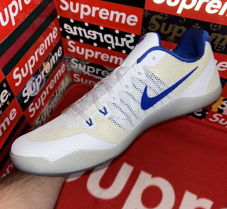 Nike Kobe 11 Xi Tb White Blue Size 17 5 856485-140 New