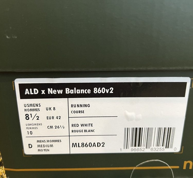 New Balance Ald 860v2 Red Aime Leon Dore 8 5