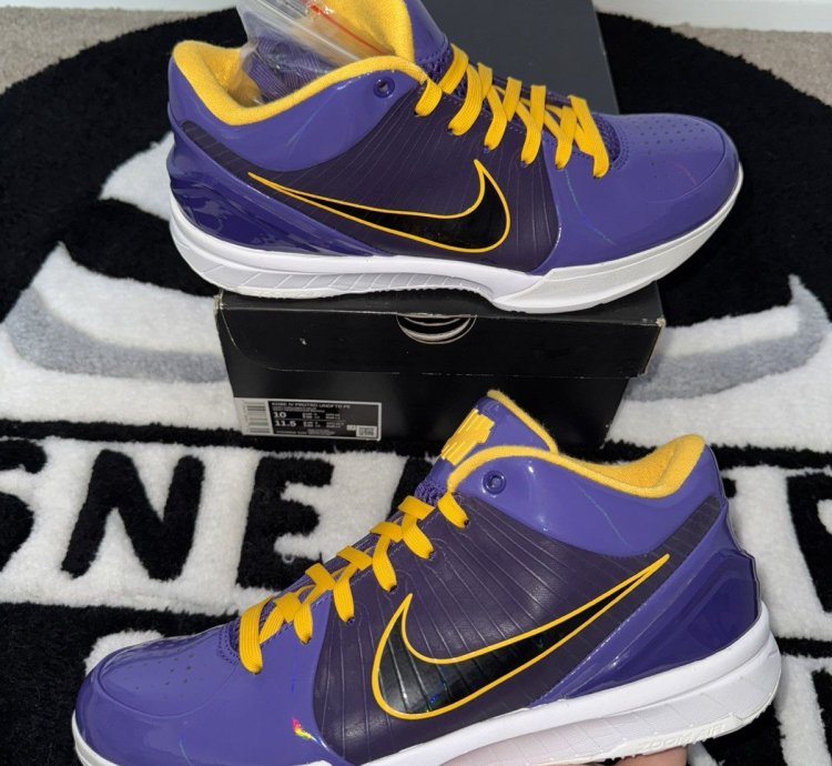 Nike Kobe 4 Protro Undefeated Lakers size 10