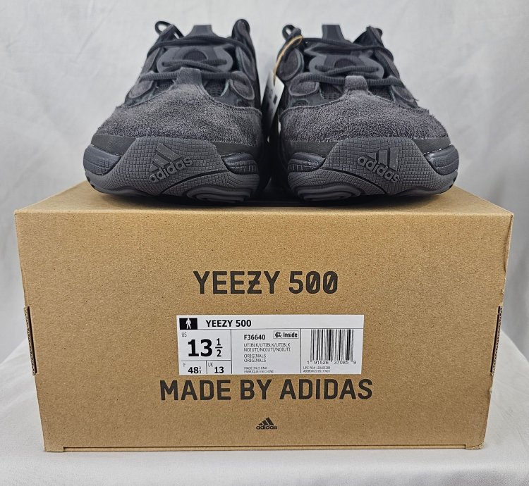 Adidas Yeezy 500 Utility Black By Kanye Men Size 13 5 Us