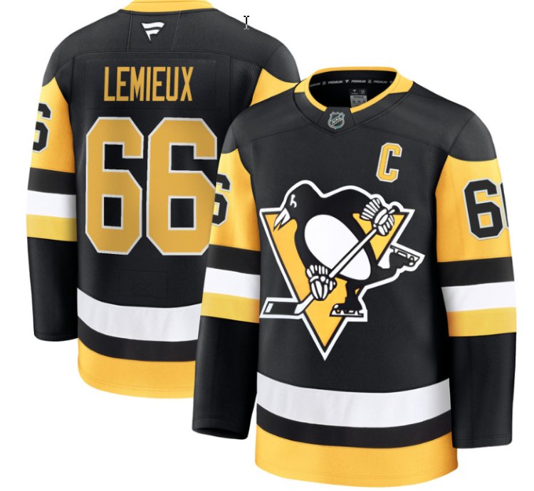 Mario Lemieux Jersey 66 Pittsburgh Penguins 2025 Premium All Stitched