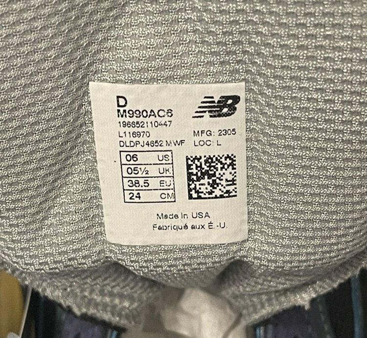 New Balance Baklava 990v6 Lapis Lazuli Size 6m Brand New