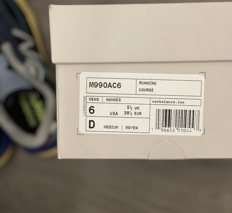 New Balance Baklava 990v6 Lapis Lazuli Size 6m Brand New