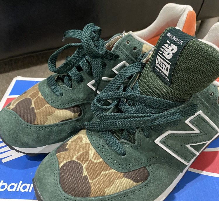 New Balance Ball And Buck Us574m1 - Mnt Green Camo Us10