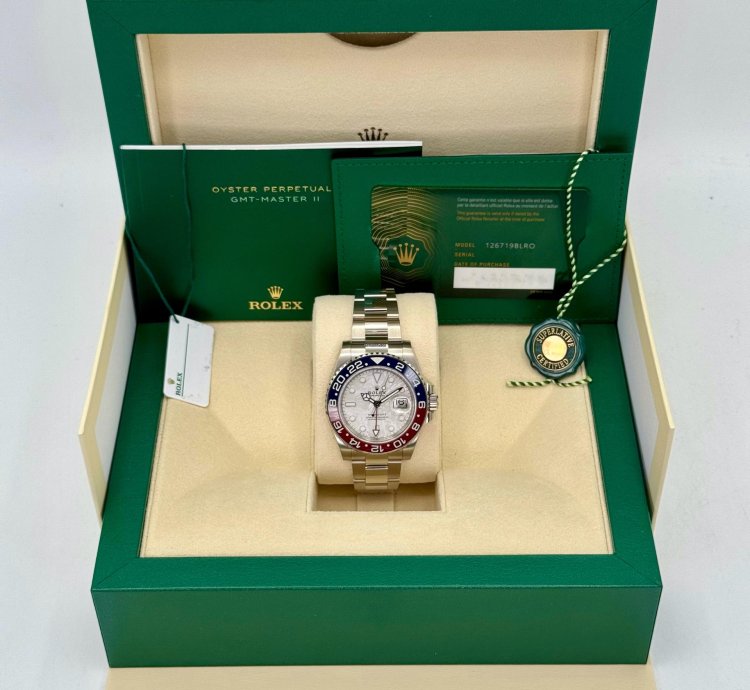 Rolex Gmt-master Ii New 2025 Gmt-master Ii Pepsi 40mm 126719blro White Gold Meteorite Dial