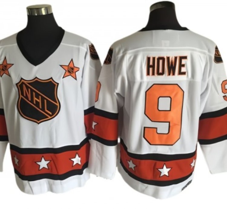 Nhl 1973 All Star Game 9 Gordie Howe Vintage Ccm Jersey - White