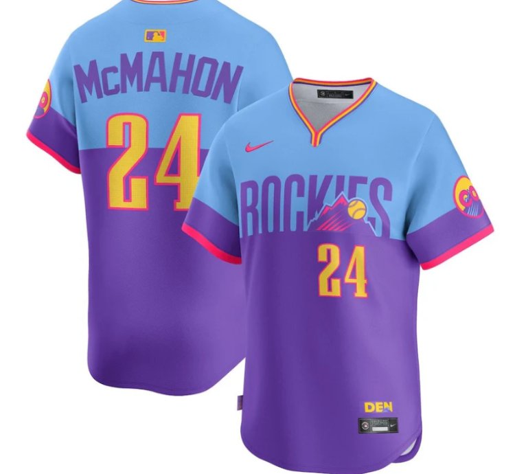 Ryan Mcmahon Jersey 24 Colorado Rockies 2025 City Connect Stitched Premier Limited