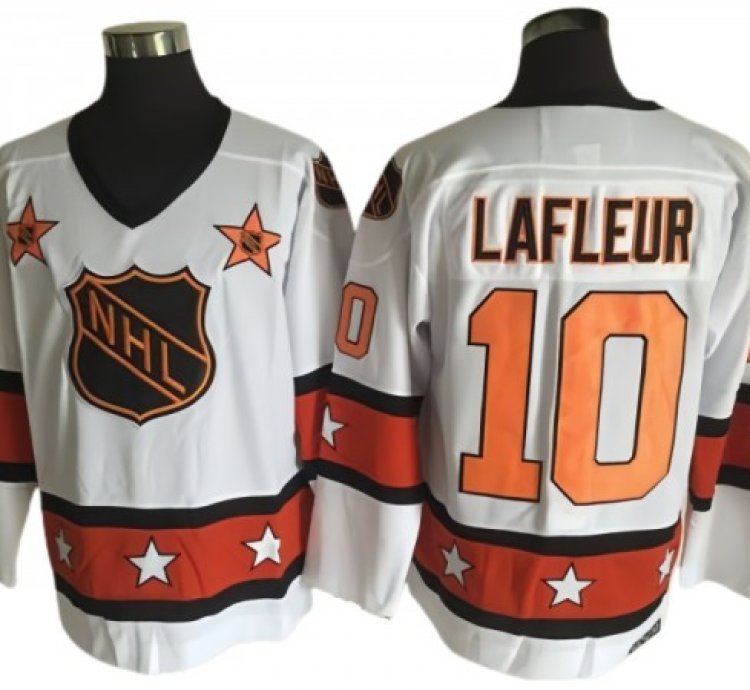 Nhl 1973 All Star Game 10 Guy Lafleur Vintage Ccm Jersey - White