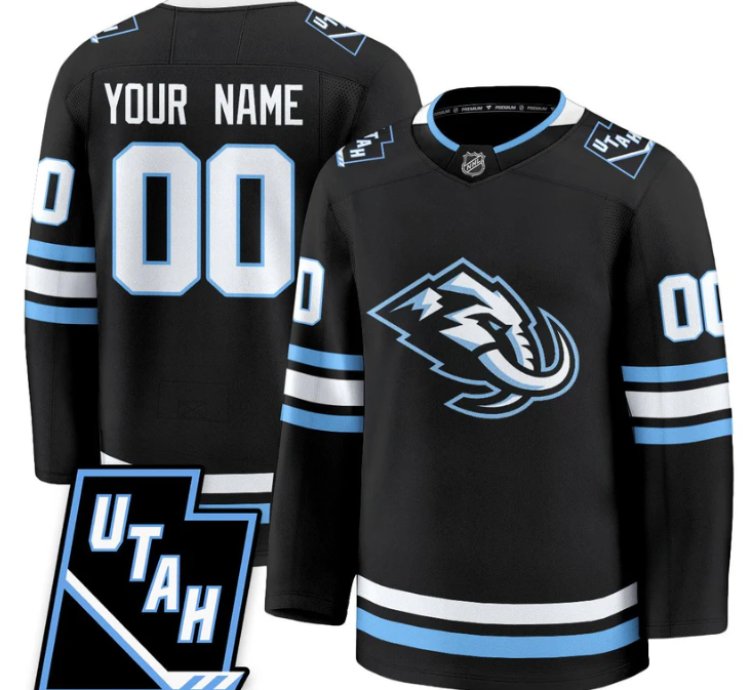 Custom Utah Hockey Jersey Mammoth 2025 Limited All Stitched Black