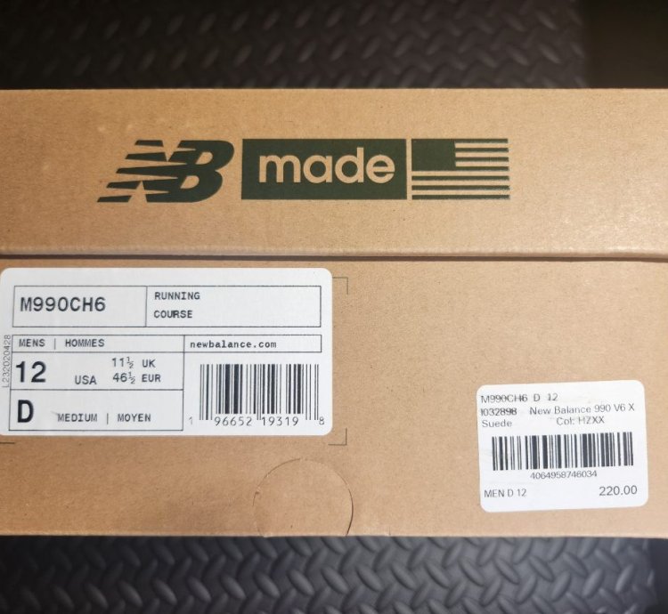 New Balance Carhartt 990v6 Size 12