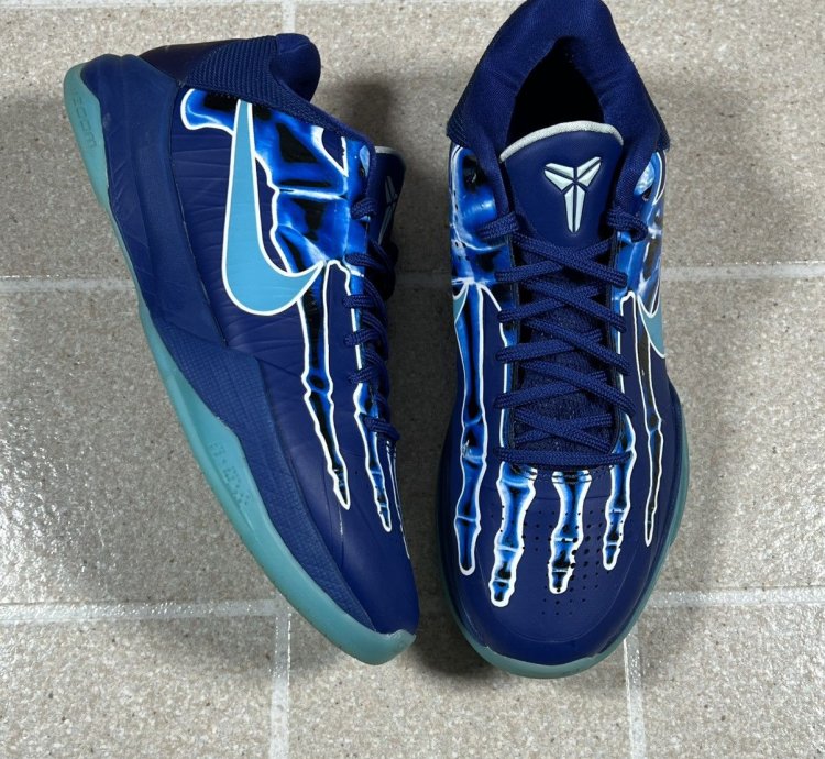Nike Kobe 5 Protro -ray Size 8 5 Blue Basketball Shoes