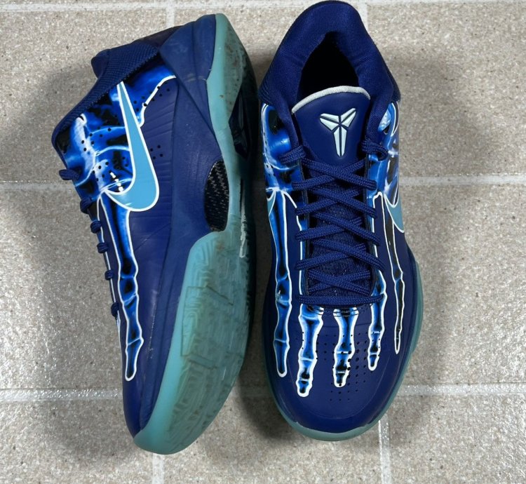 Nike Kobe 5 Protro -ray Size 8 5 Blue Basketball Shoes