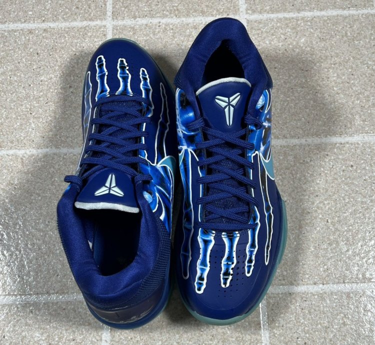 Nike Kobe 5 Protro -ray Size 8 5 Blue Basketball Shoes