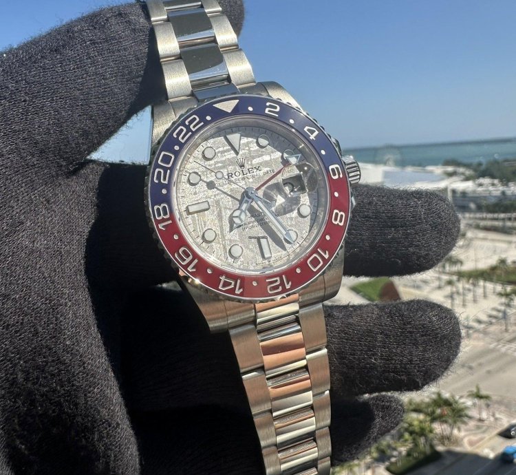 Rolex Gmt-master Ii New Gmt-master Ii Pepsi Meteorite White Gold 126719blro New