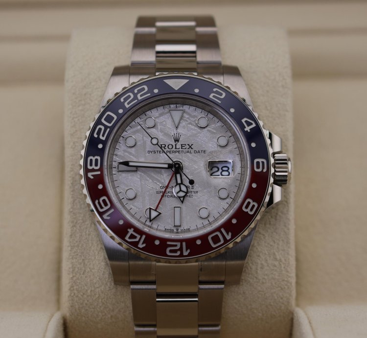 Rolex Gmt-master Ii New Gmt-master Ii Pepsi Meteorite White Gold 126719blro New