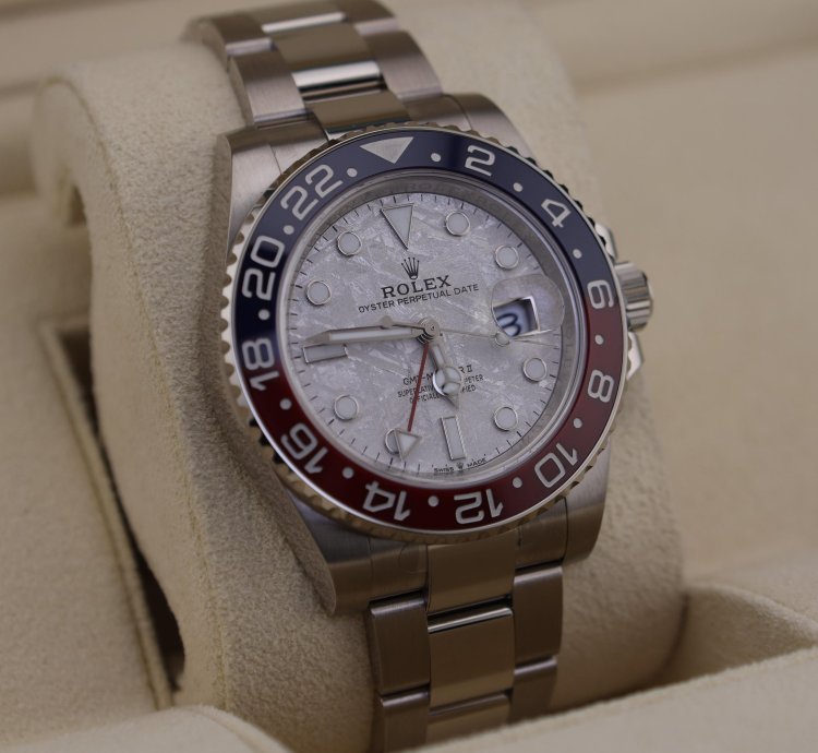Rolex Gmt-master Ii New Gmt-master Ii Pepsi Meteorite White Gold 126719blro New