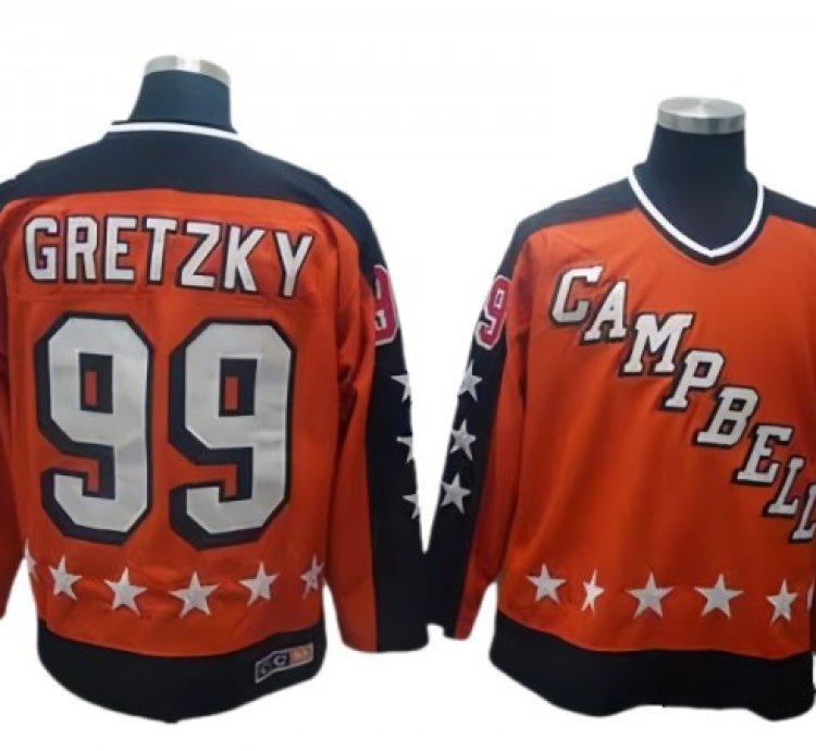 Nhl 1984 All Star Game Campbell 99 Wayne Gretzky Vintage Ccm Jersey -orange