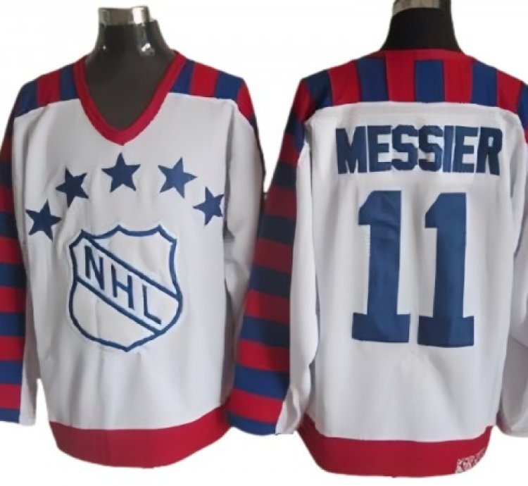 Nhl 1992 All Star Game 11 Mark Messier Vintage Ccm Jersey - White