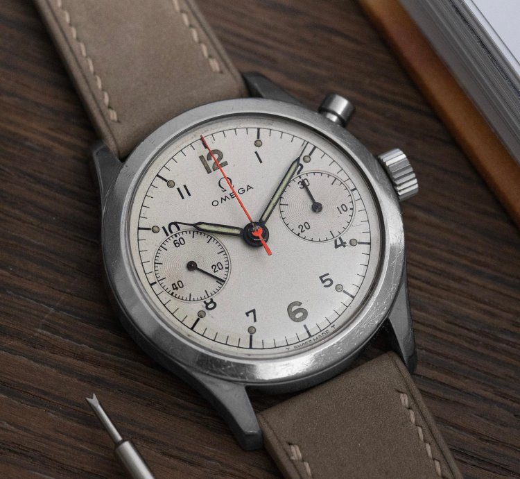 Omega 1962 Single Button Chronograph Canadian Military Ha-62-1361 6w 16