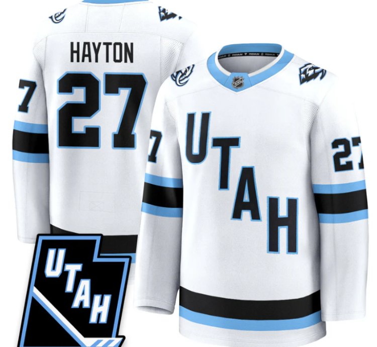 Barrett Hayton Jersey 27 Utah Hockey Mammoth 2025 Limited All Stitched White