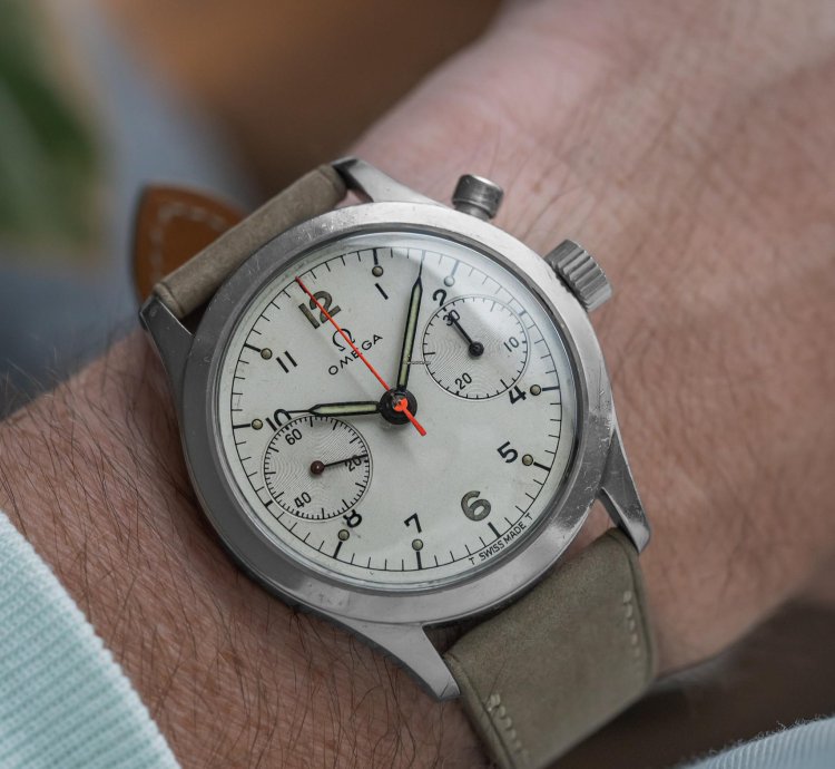 Omega 1962 Single Button Chronograph Canadian Military Ha-62-1361 6w 16