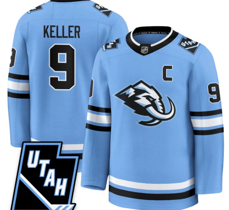 Clayton Keller Jersey 9 Utah Hockey Mammoth 2025 Limited All Stitched Blue