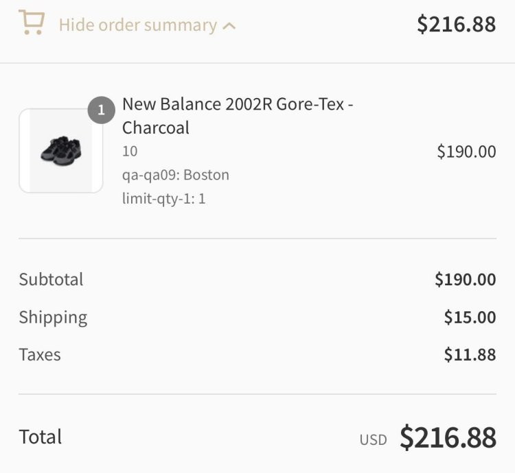 New Balance Jjjjound 2002r Gore-tex Charcoal