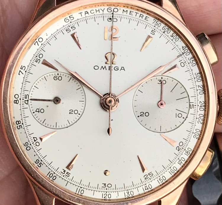 Omega 33 3 14kt Pg 1940 Chronograph