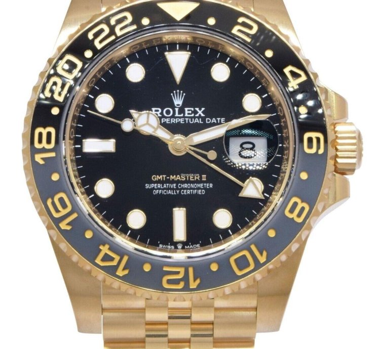 Rolex Gmt-master Ii New Rolex Gmt-master Ii 18k Yellow Gold Ceramic 40mm Jubilee Watch 25 126718