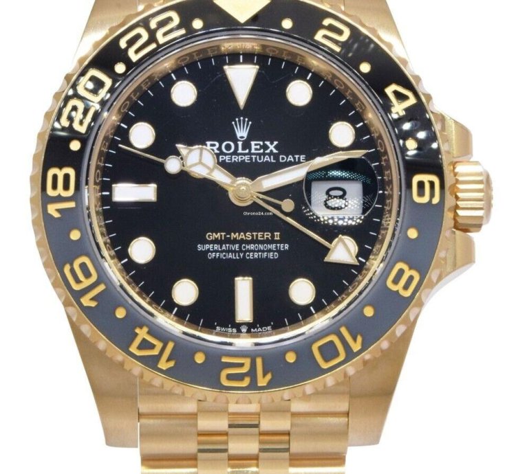 Rolex Gmt-master Ii New Rolex Gmt-master Ii 18k Yellow Gold Ceramic 40mm Jubilee Watch 25 126718