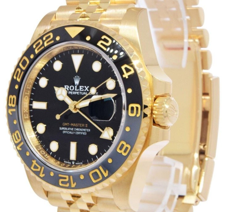 Rolex Gmt-master Ii New Rolex Gmt-master Ii 18k Yellow Gold Ceramic 40mm Jubilee Watch 25 126718