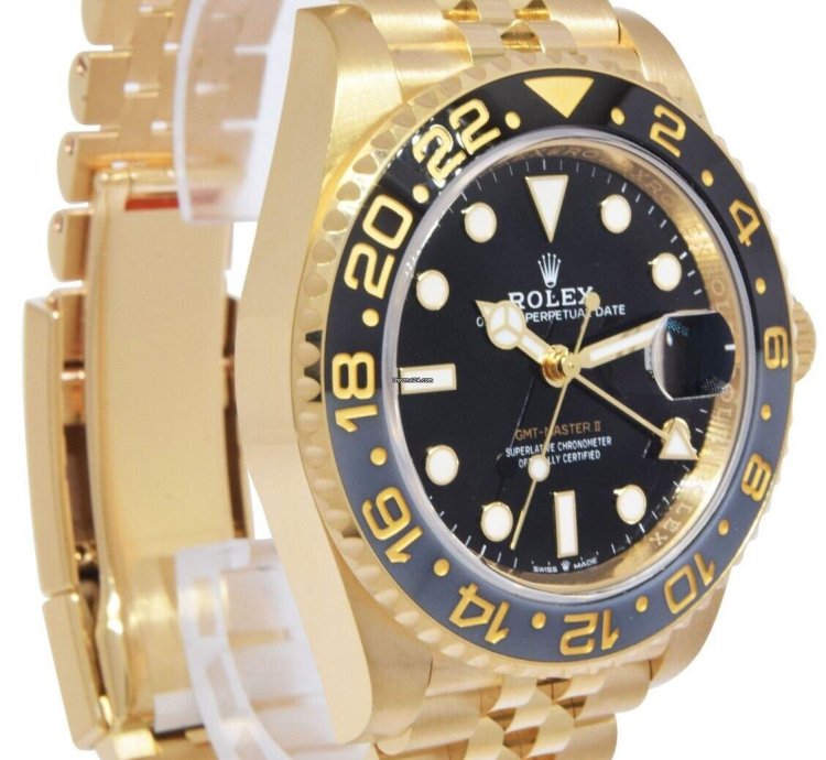Rolex Gmt-master Ii New Rolex Gmt-master Ii 18k Yellow Gold Ceramic 40mm Jubilee Watch 25 126718