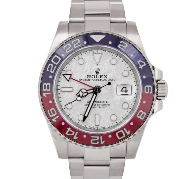 Rolex Gmt-master Ii New Rolex Gmt-master Ii Meteorite Pepsi 18k White Gold Watch 126719 Blro Box