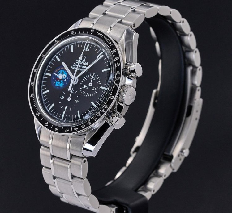 Omega 42mm 2000 1y Warranty Fullset Ref 3578 51 00 Snoopy Moonwatch Steel Black Dial Serviced
