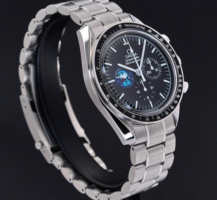 Omega 42mm 2000 1y Warranty Fullset Ref 3578 51 00 Snoopy Moonwatch Steel Black Dial Serviced