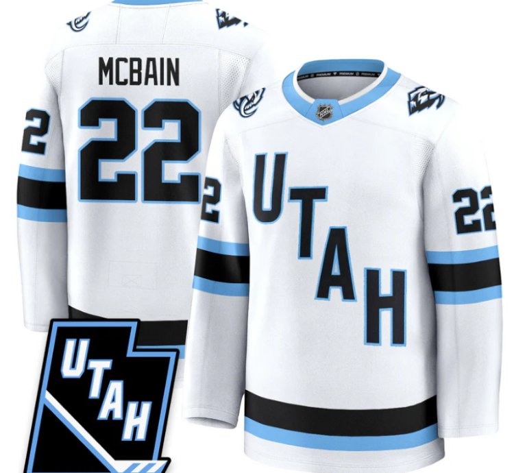 Jack Mcbain Jersey 22 Utah Hockey Mammoth 2025 Limited All Stitched White