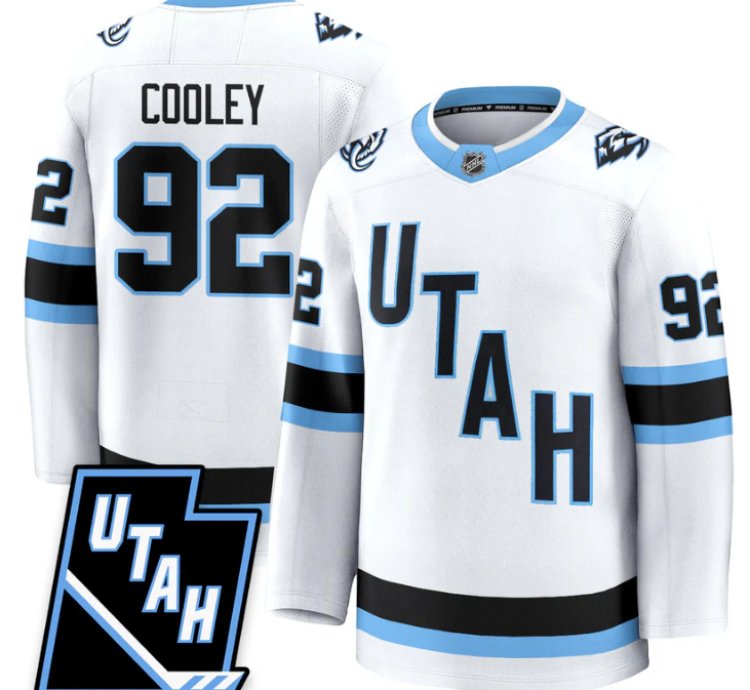 Logan Cooley Jersey 92 Utah Hockey Mammoth 2025 Limited All Stitched White