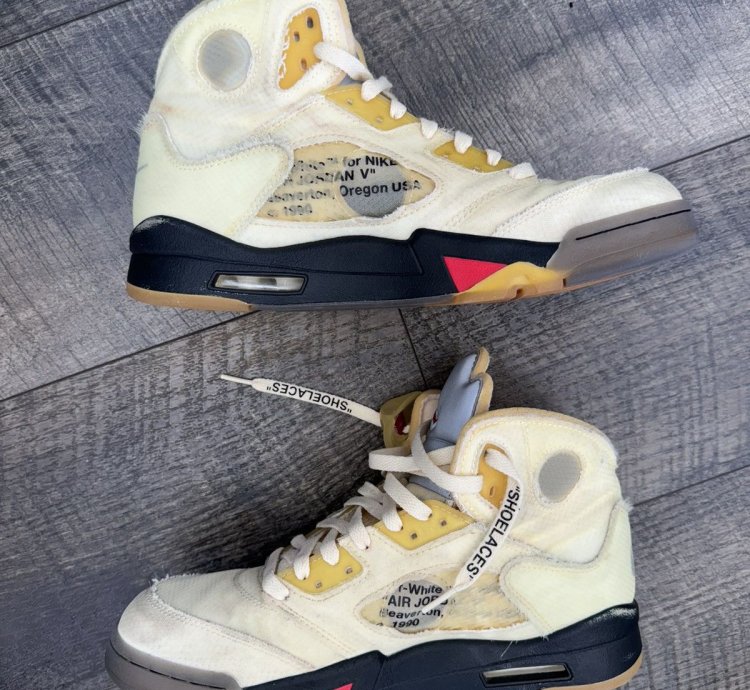 Ow Air Jordan 5 Sail 10