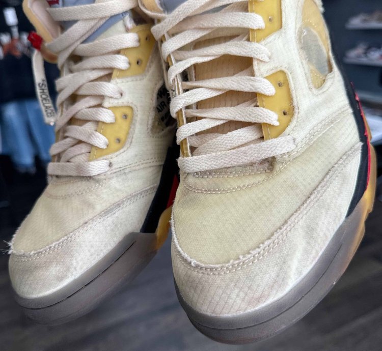 Ow Air Jordan 5 Sail 10