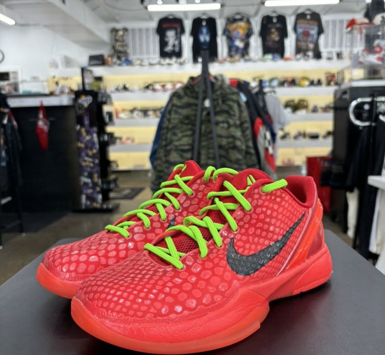 Nike Kobe 6 Proto Reverse Grinch Gs Sz 6 5y
