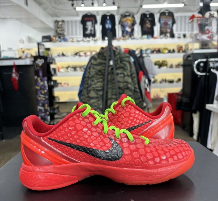 Nike Kobe 6 Proto Reverse Grinch Gs Sz 6 5y